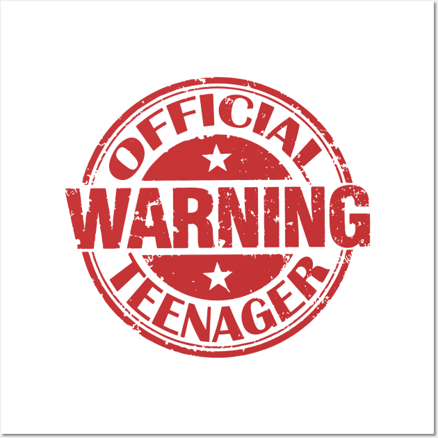 warning official teenager Wall Art by stopse rpentine